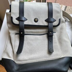 Elegant Black and Cream Men's Backpack